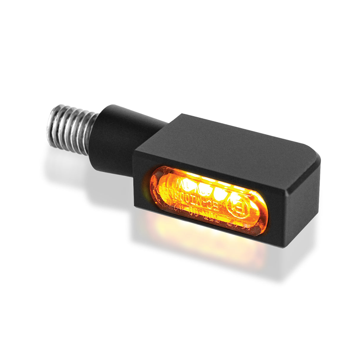 Heinz Bikes Block-line Micro-LED-Umdrehungssignal Schwarz eloxierte Rauch-LED M8
